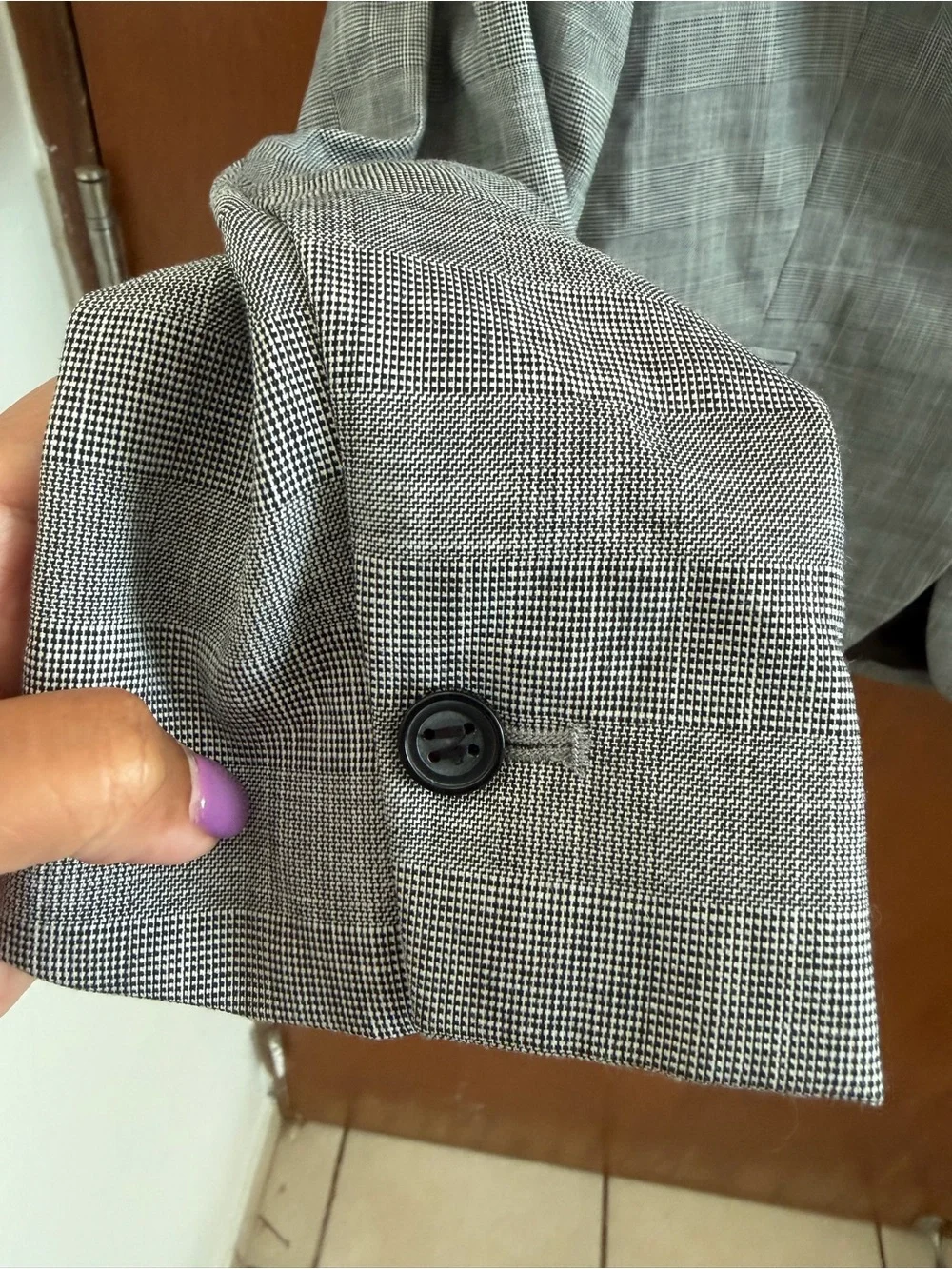ZARA Light Gray Single-Button Tailored Blazer